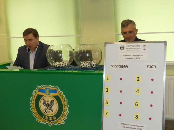 Визначились пари стадії 1/4 фіналу Кубку області