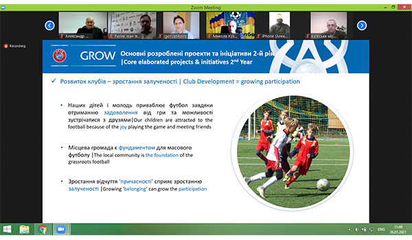 Вебінар проєкту UEFA Grow в Івано-Франківській області